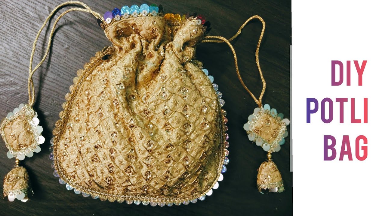 How To Make Perfect Potli Bag At Home I Diy Beautiful Potli Pouch/Party Wear Potli Purse Easy Making