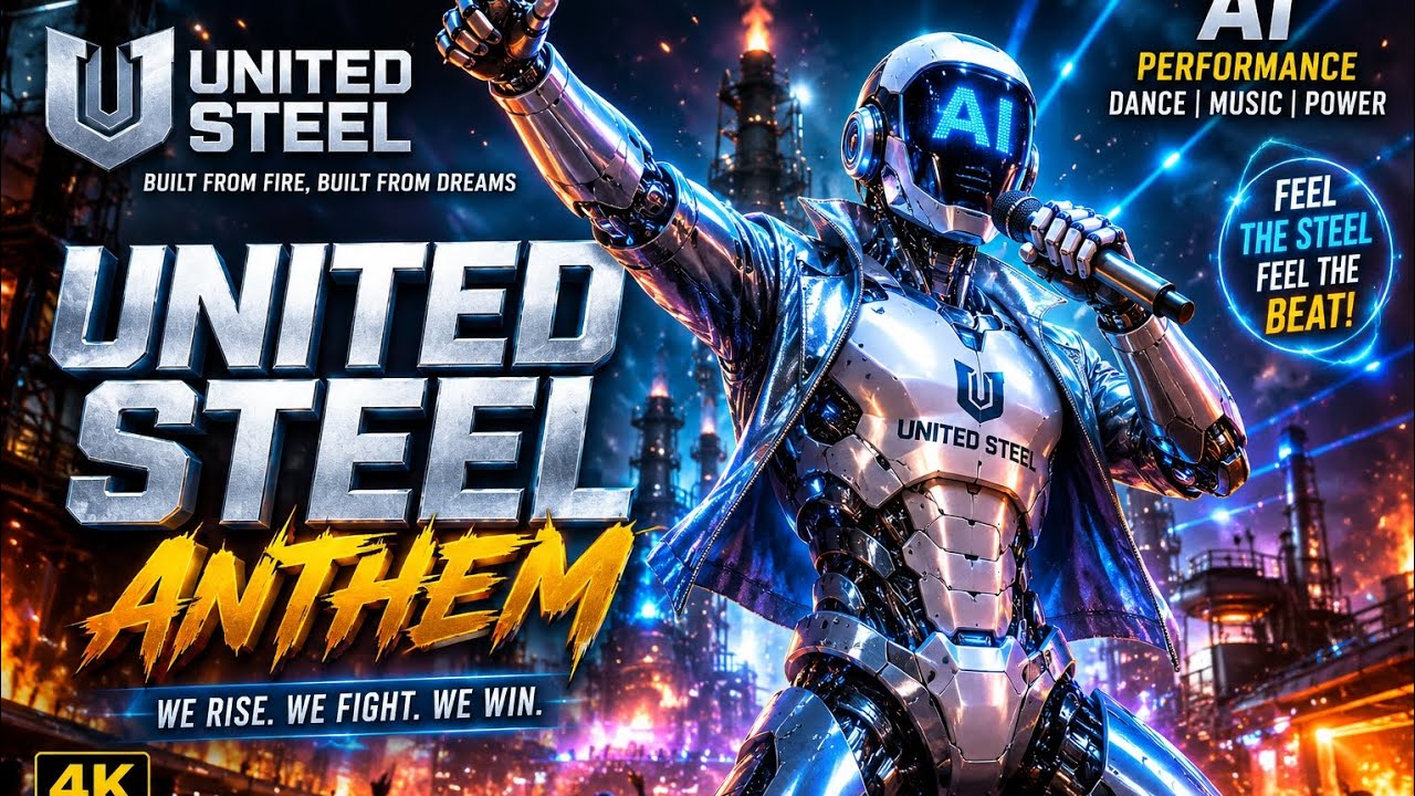 UNITED STEEL ANTHEM 🔥 | Epic AI Robot Song & Dance Performance (Official Music Video)