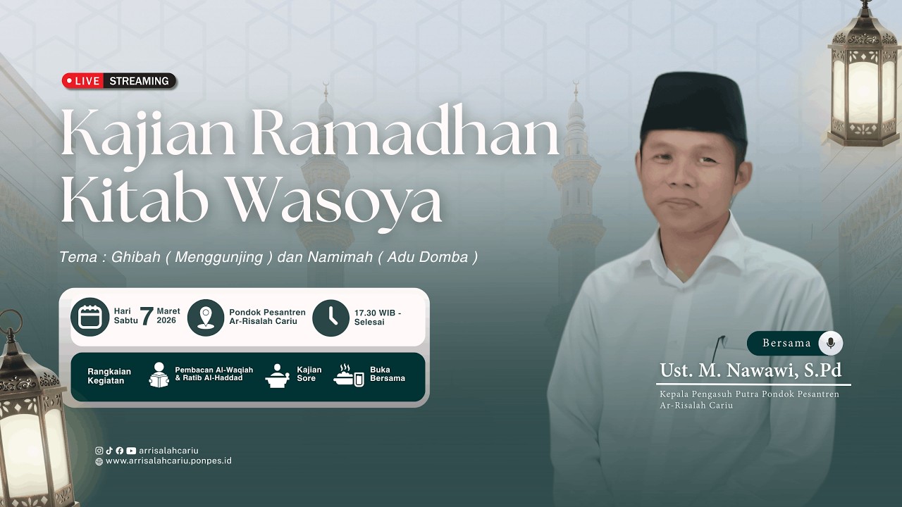 Kitab Washoya - Ghibah & Namimah | Ponpes Ar-Risalah Cariu