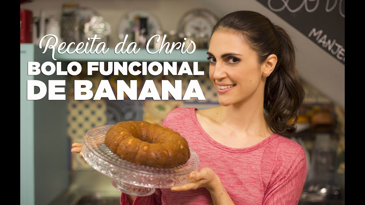TV Chris Flores: receita de bolo de banana funcional sem farinha e sem açúcar