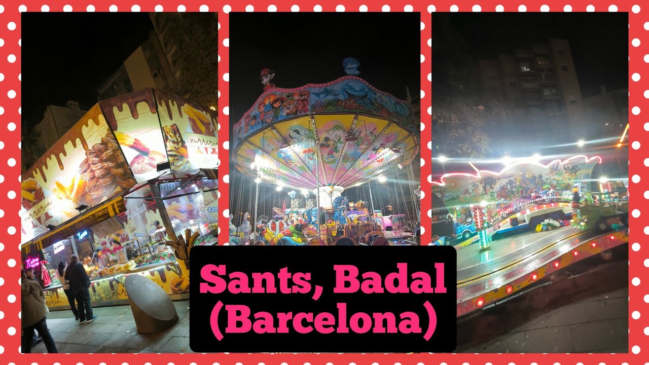 Enseñando la feria navideña de la rambla Badal (Barcelona) 025/026