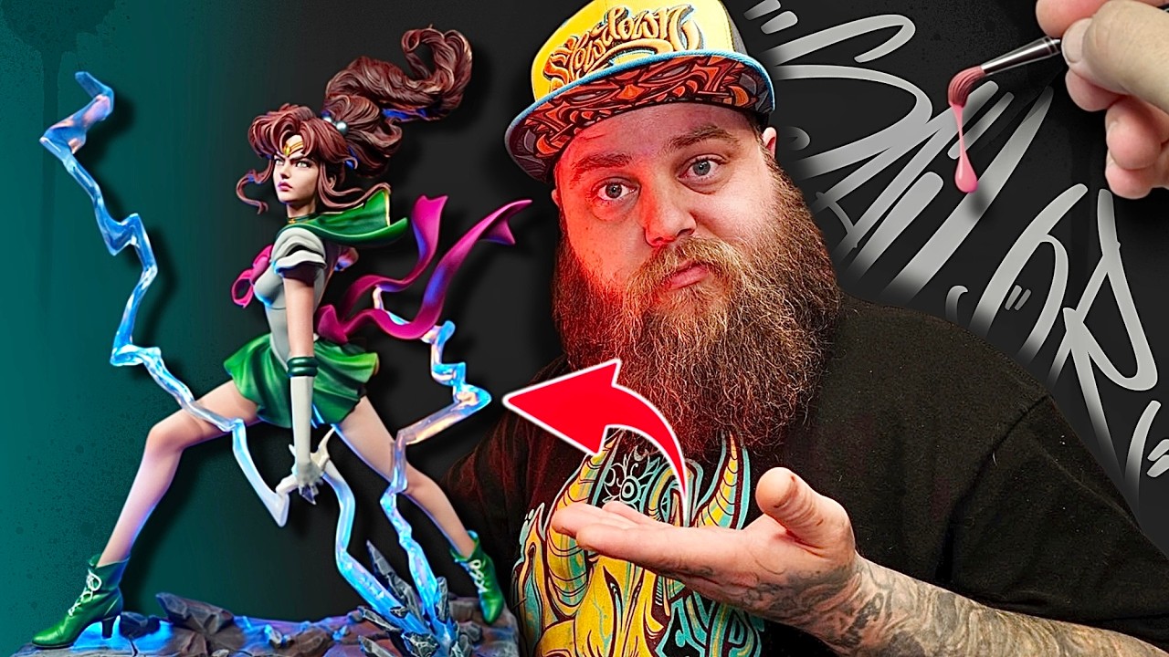 Sailor Jupiter but With Transparent Lightning - How to Paint 3D Prints