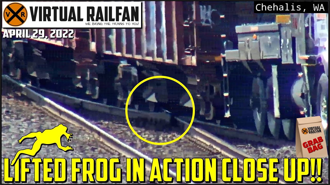 FROG ACTION UP CLOSE AT CHEHALIS! PLATFORM WORK AT ASHLAND! BSNF, YES, BSNF ENGINE! & MORE! 4/29/22