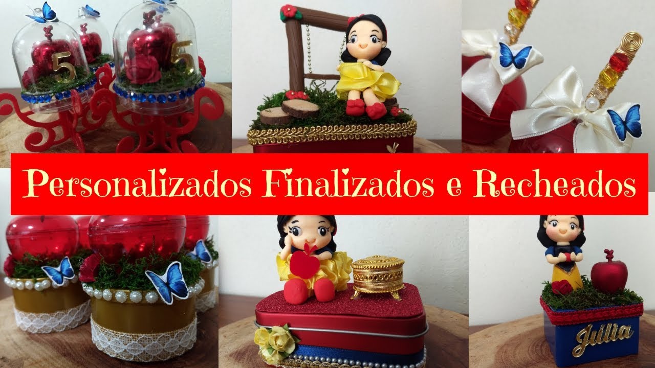 FESTA BRANCA DE NEVE - PERSONALIZADOS FINALIZADOS E RECHEADOS