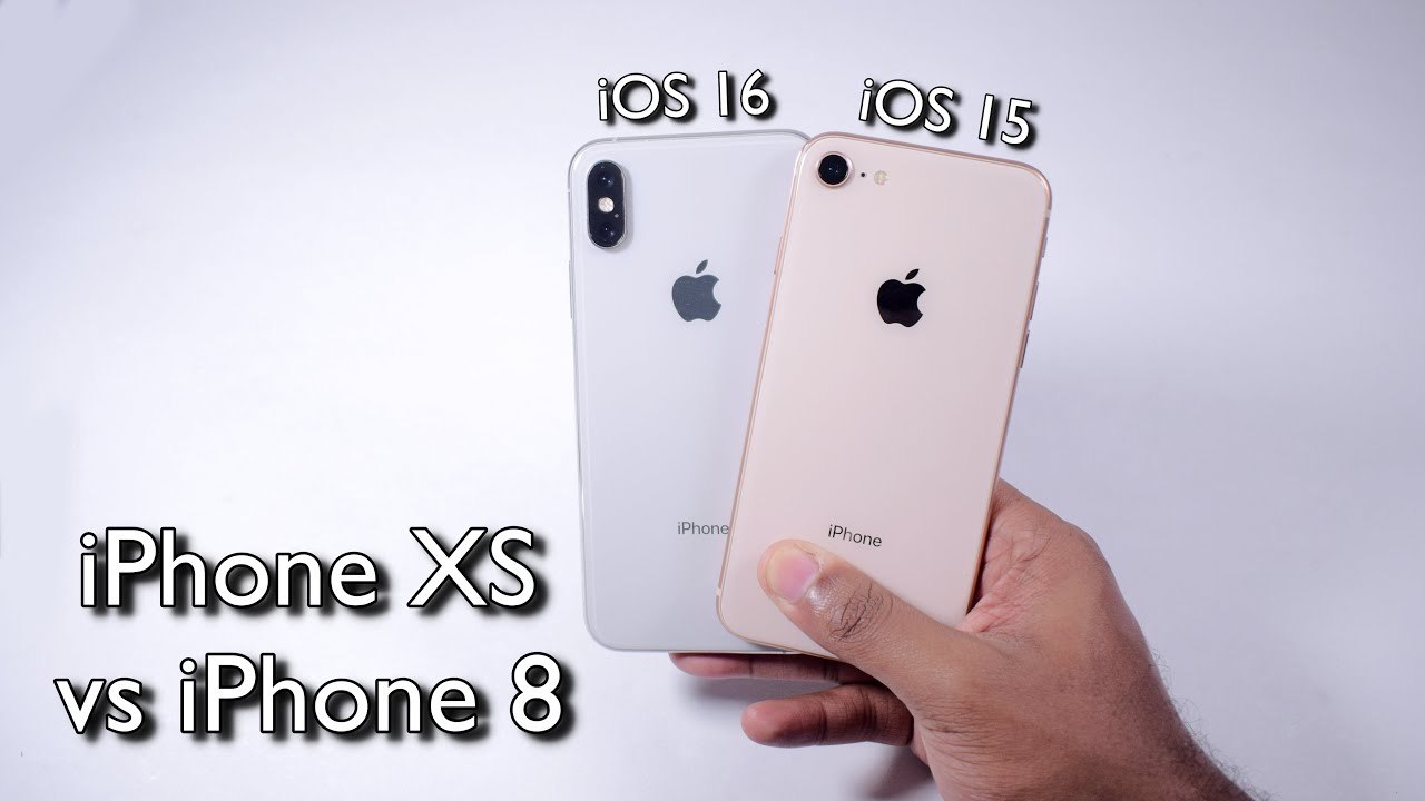 iPhone XS vs iPhone 8 🔥iOS 16 vs iOS 15 en 2022 ¿es mejor el iPhone 8 con iOS 15? 🤔 - RUBEN TECH !