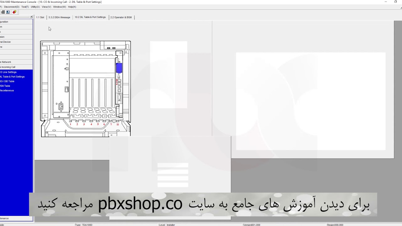 تنظیمات دیزا سانترال tda و tde پاناسونیک / آموزش کامل راه اندازی و برنامه ریزی دیزا tda