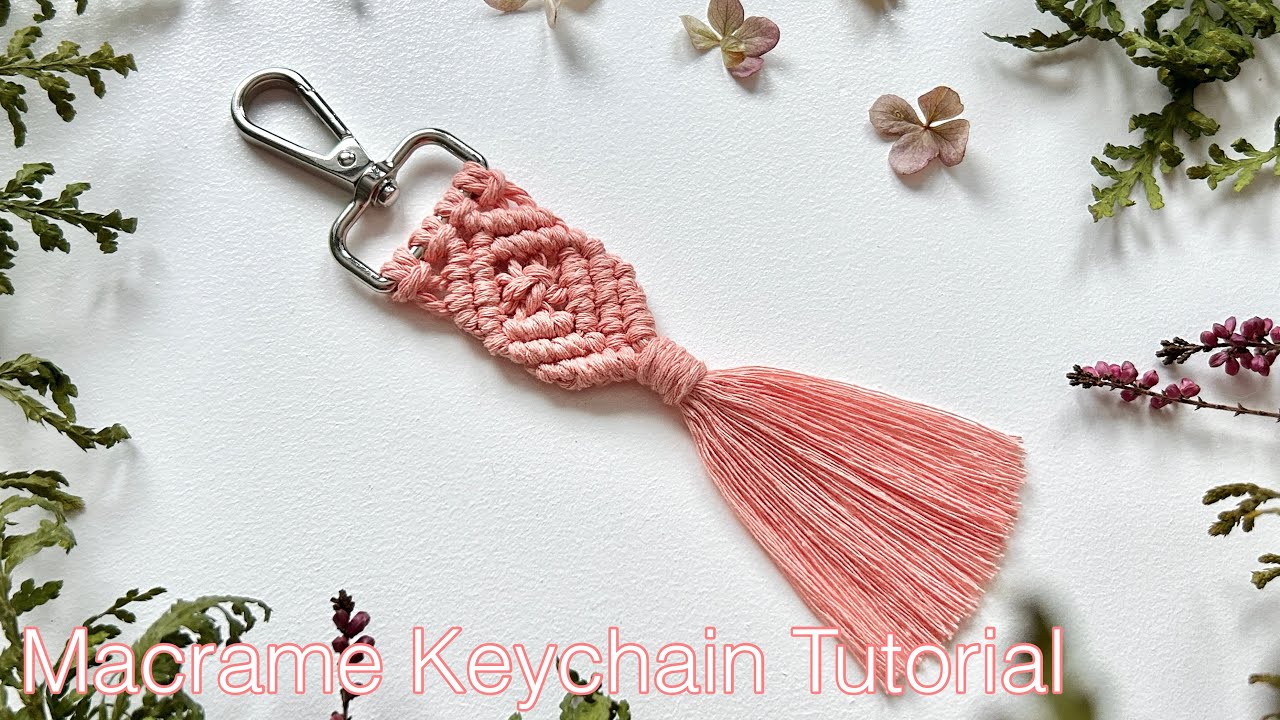 Macrame Keychain Tutorial for Beginners | DIY Macrame Keychain | EASY Macrame Tutorial