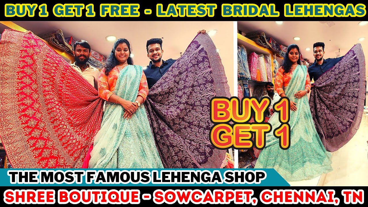 [ 1 + 1 Free ] ✅ Latest Lehenga Collections | Shree Boutique Sowcarpet | Priya just now fashion