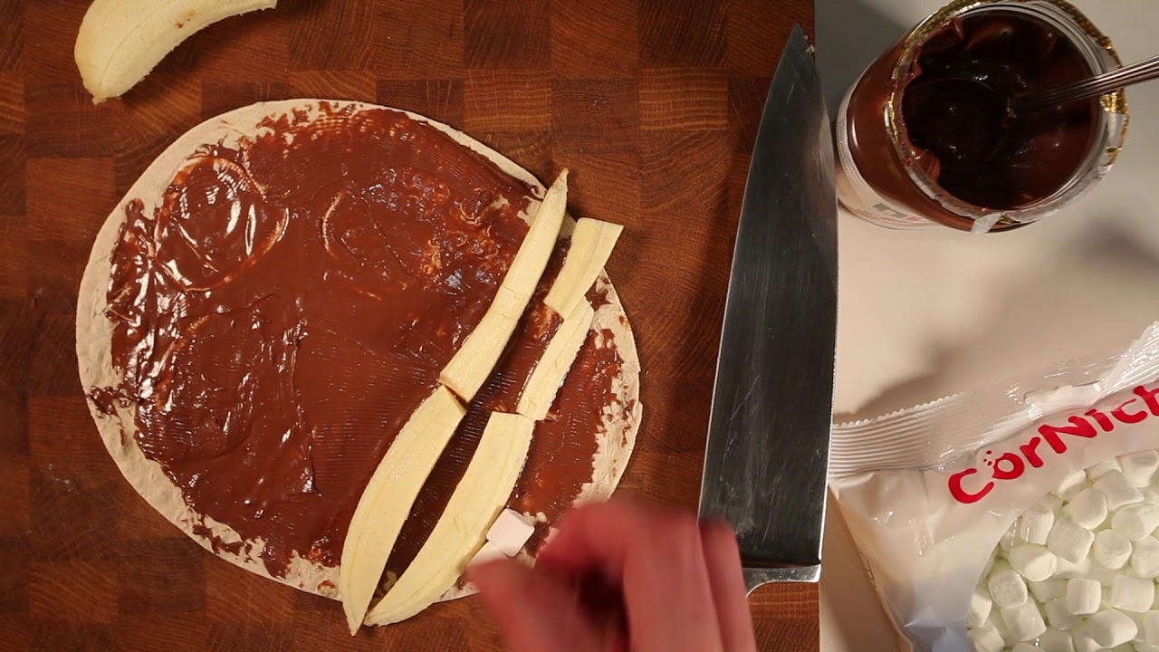 Banana and Chocolate in Pita bread Mini Marshmallows