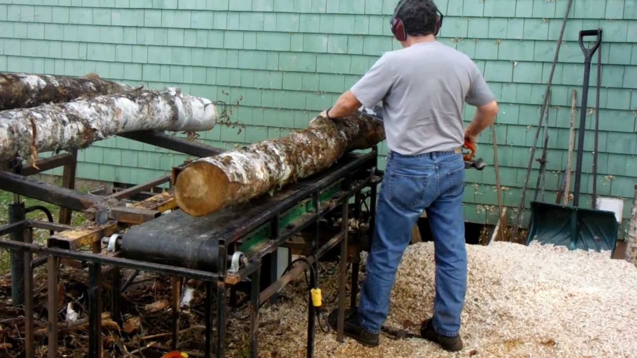 Homemade Firewood Processor with chainsaw
