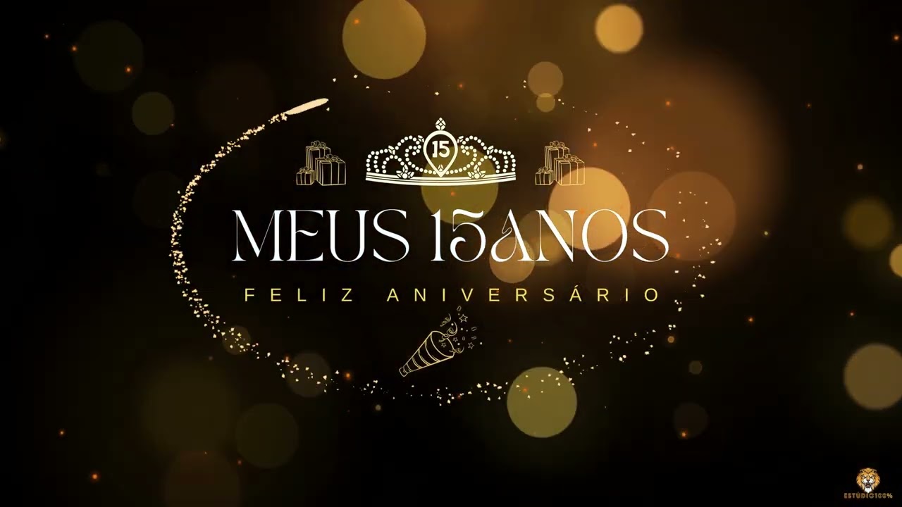 introdu&ccedil;&atilde;o Meus 15 anos lindo Come&ccedil;o para retrospectiva animada 4k estudio100