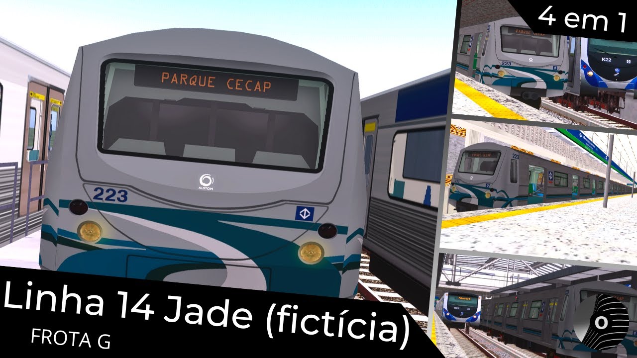 OpenBVE - LINHA 14 JADE (fictícia) com o TUE FROTA G da CMSP (Metrô)! Brás X Parque Cecap