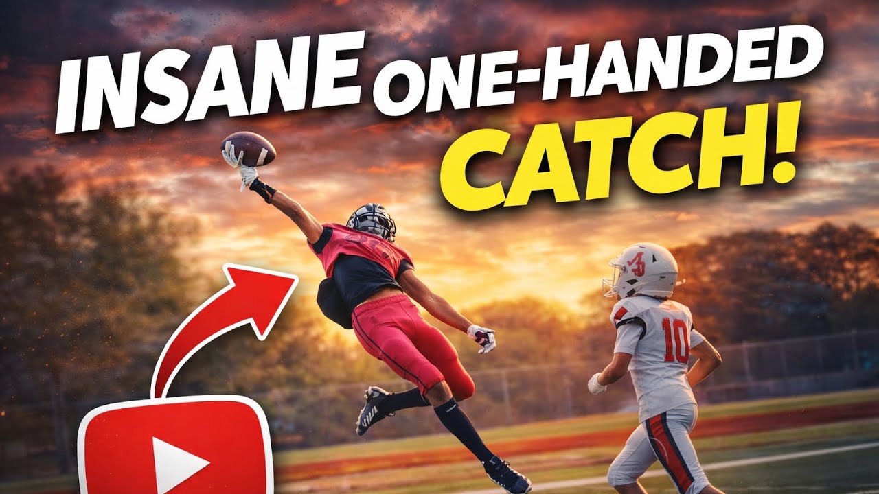 LD INSANE ONE HAND CATCH WITH ELI MACK ON THE SIDELINES 