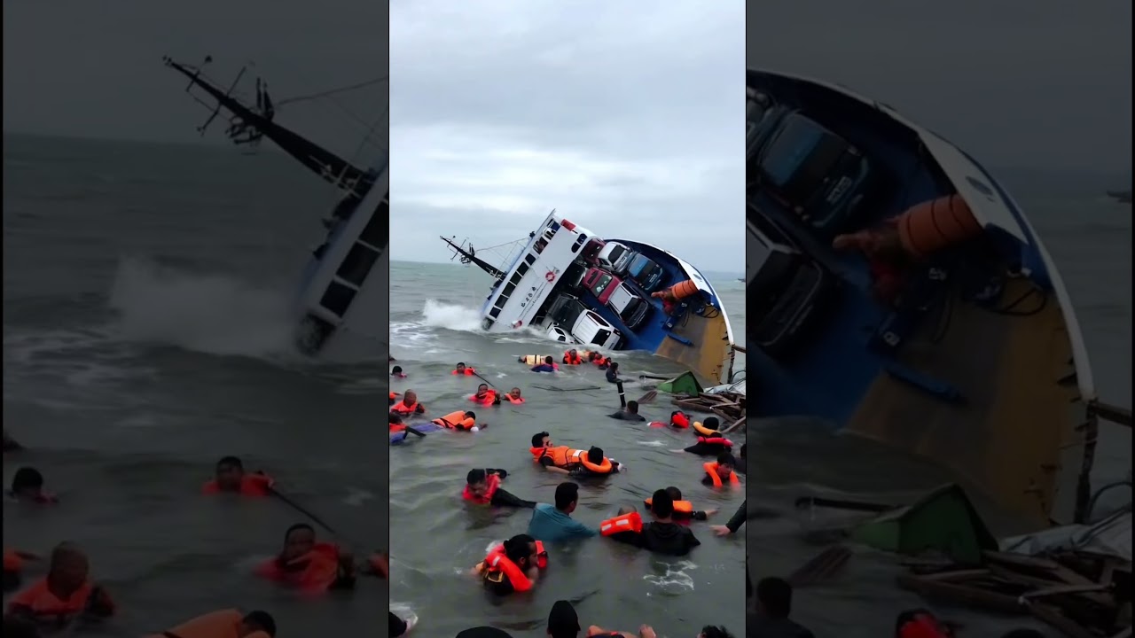 The ferry, loaded with cars and passengers, began to tilt dangerously&mdash;just meters from the dock