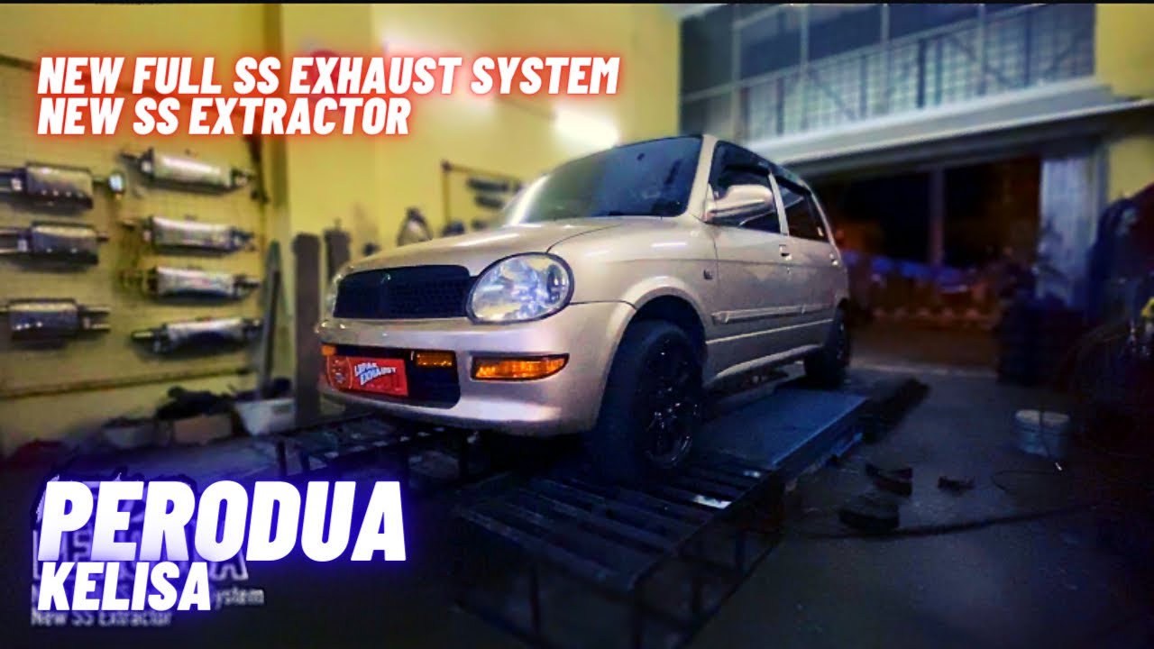 New Full SS Exhaust System & New SS Extractor | PERODUA KELISA