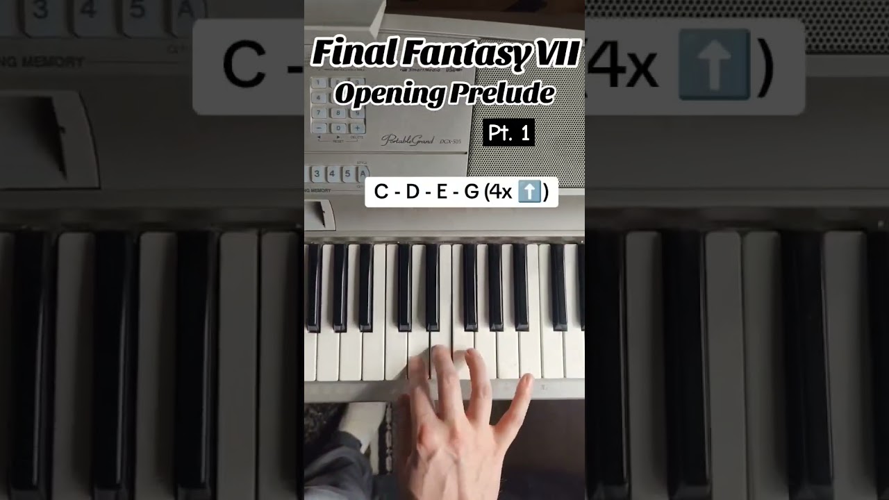 Final Fantasy VII: Opening Prelude - Pt 1 - How To Play - Easy Piano Tutorial
