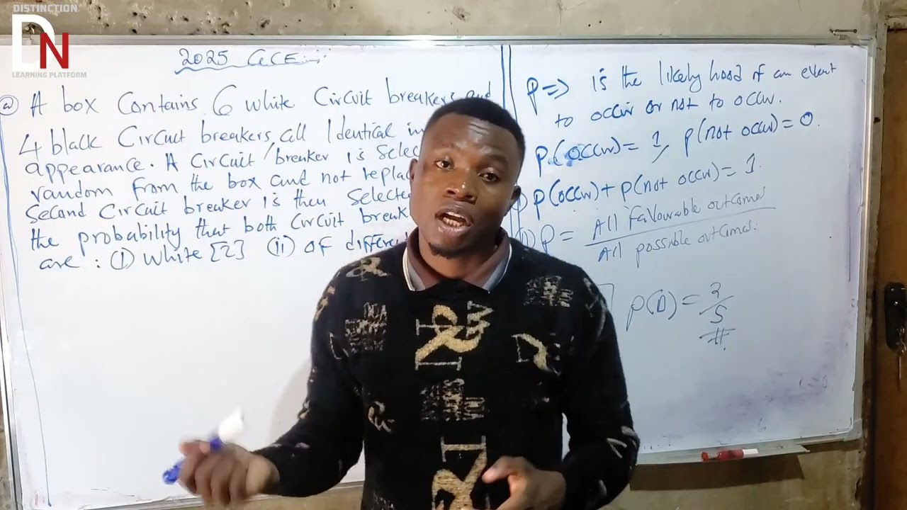 PROBABILITY 2025 GCE P2