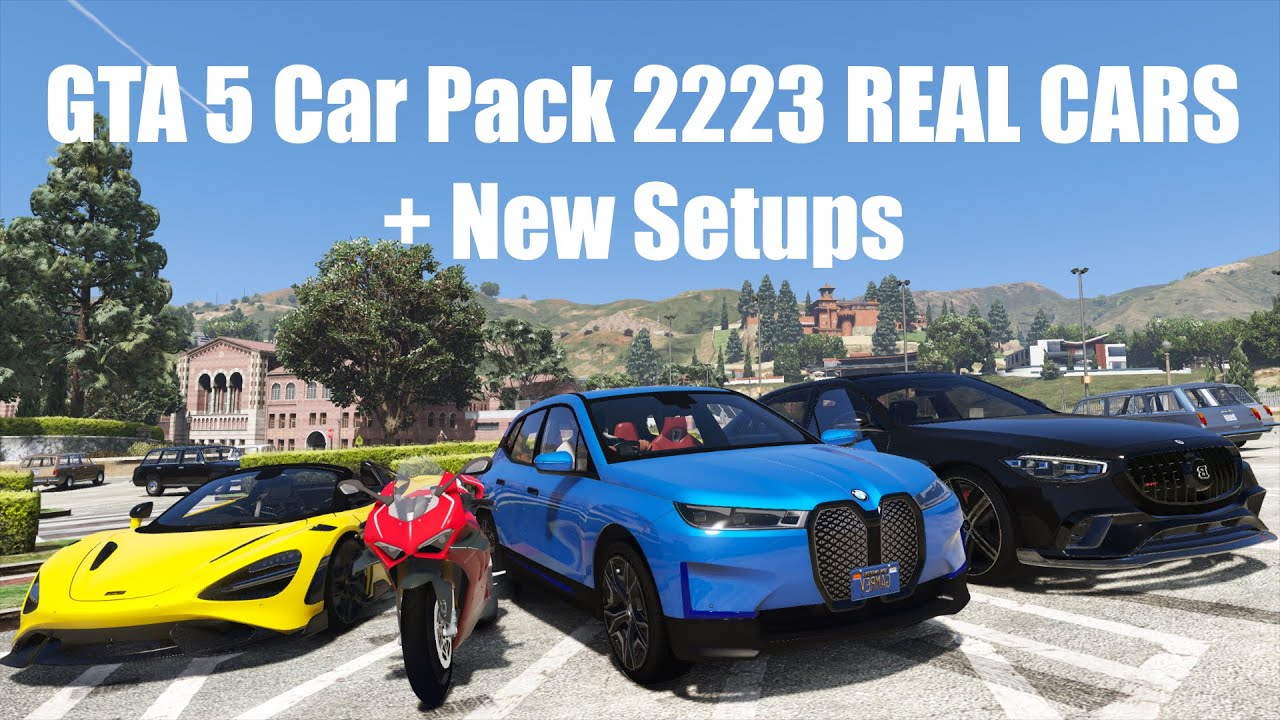 GTA 5 Car Pack 2223 REAL CARS + Новые Настройки