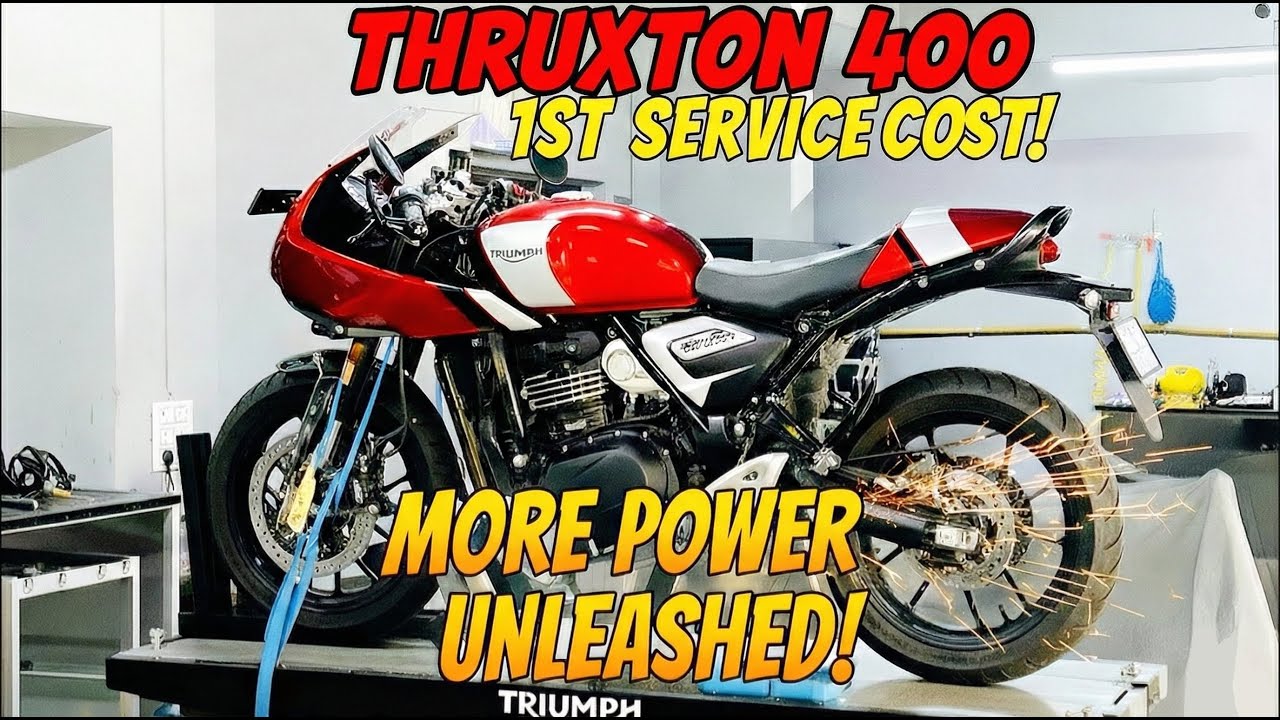 Triumph Thruxton 400 First Service Cost - And It Feels More Aggressive!