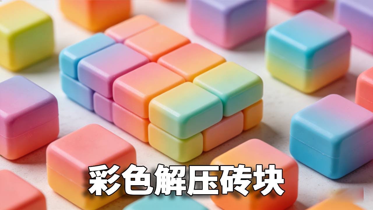 挑战镁粉块捏捏，砖块变脑子，加上色素捏碎真解压？ #手工diy #解压 #镁粉块 #解压手工