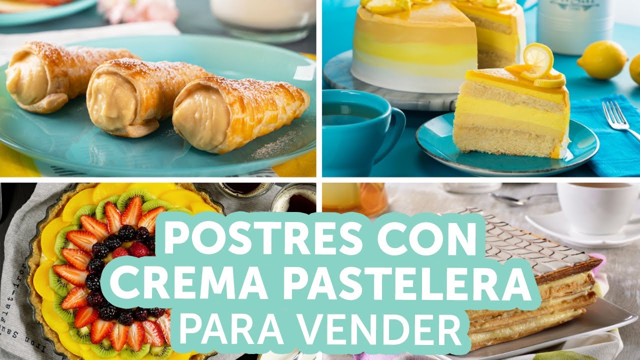 Postres con crema pastelera para vender | Kiwilimón