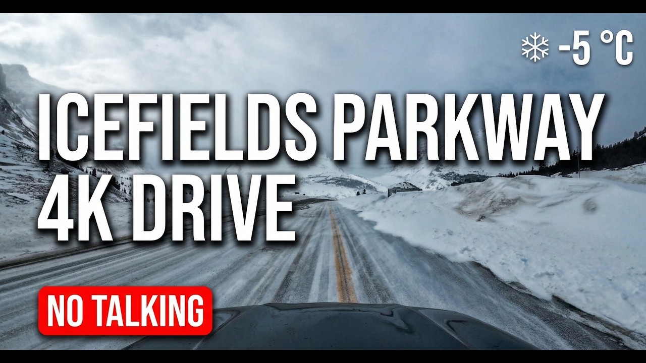Driving Alberta's Most Scenic Road: Panther Falls to Columbia Icefield 4K