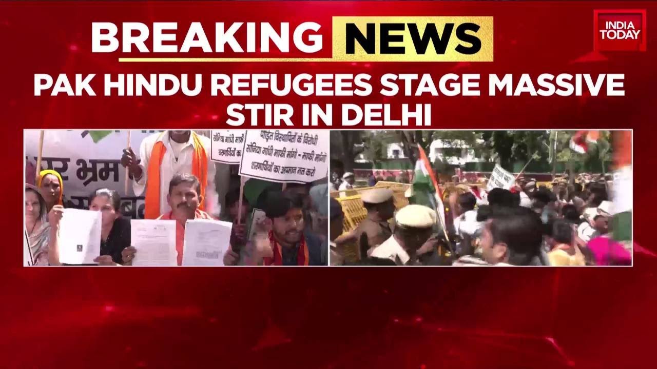 Pakistani Hindu Refugees In Delhi Protest Against Delhi CM Arvind Kejriwal's Remarks on CAA
