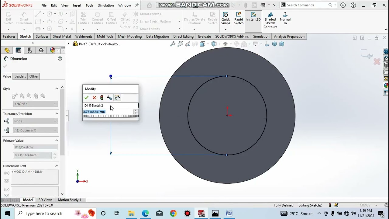 Belt roller support assembly #Part 5 # Bolt # in solidworks