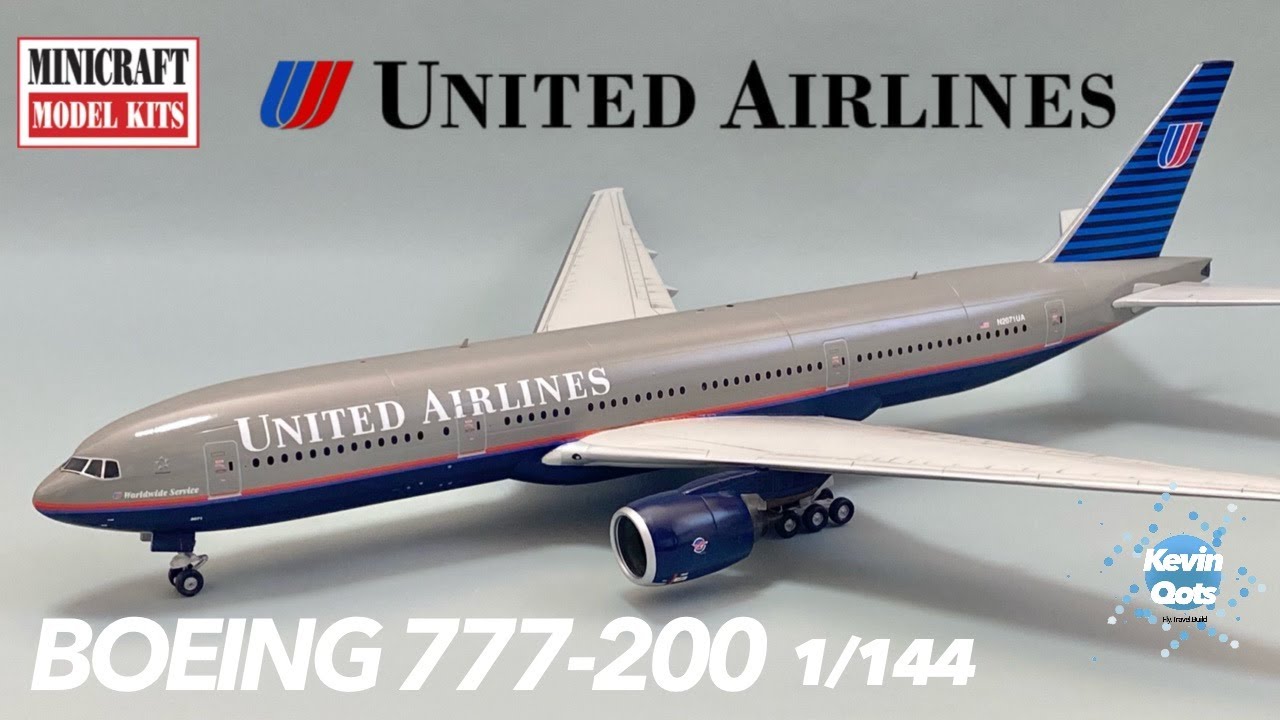 #13 United Airlines B777-200 MINICRAFT 1/144 Assembly