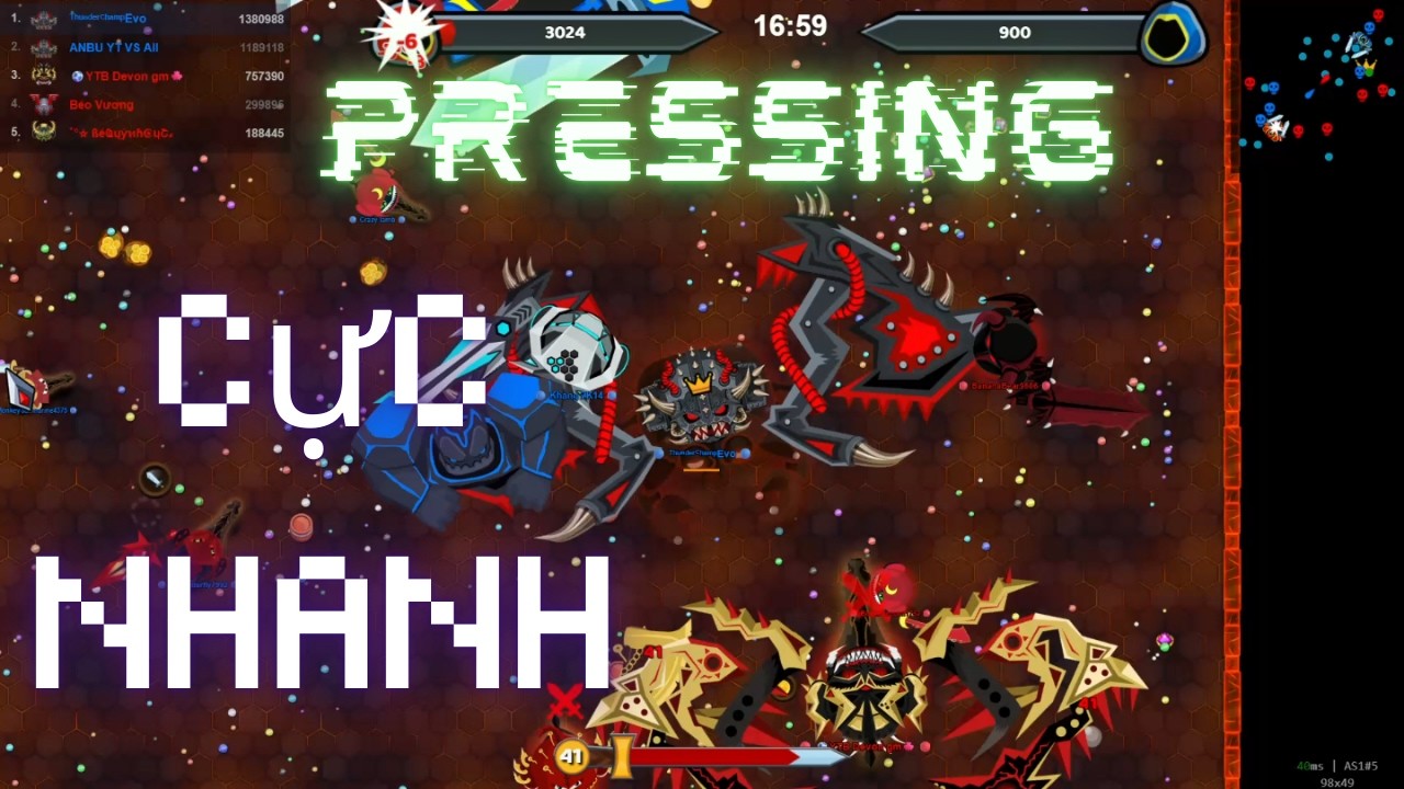 Pressing Cực Nhanh và Màn Đọ Kiếm Giữa MEGA IV và MEGA V I EvoWars.io