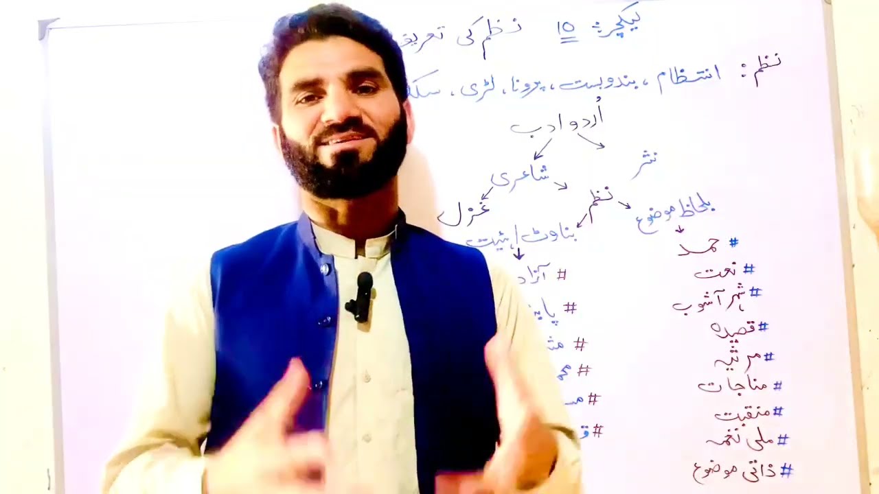 نظم کی تعریف اور اسکی اقسام | لیکچر 10