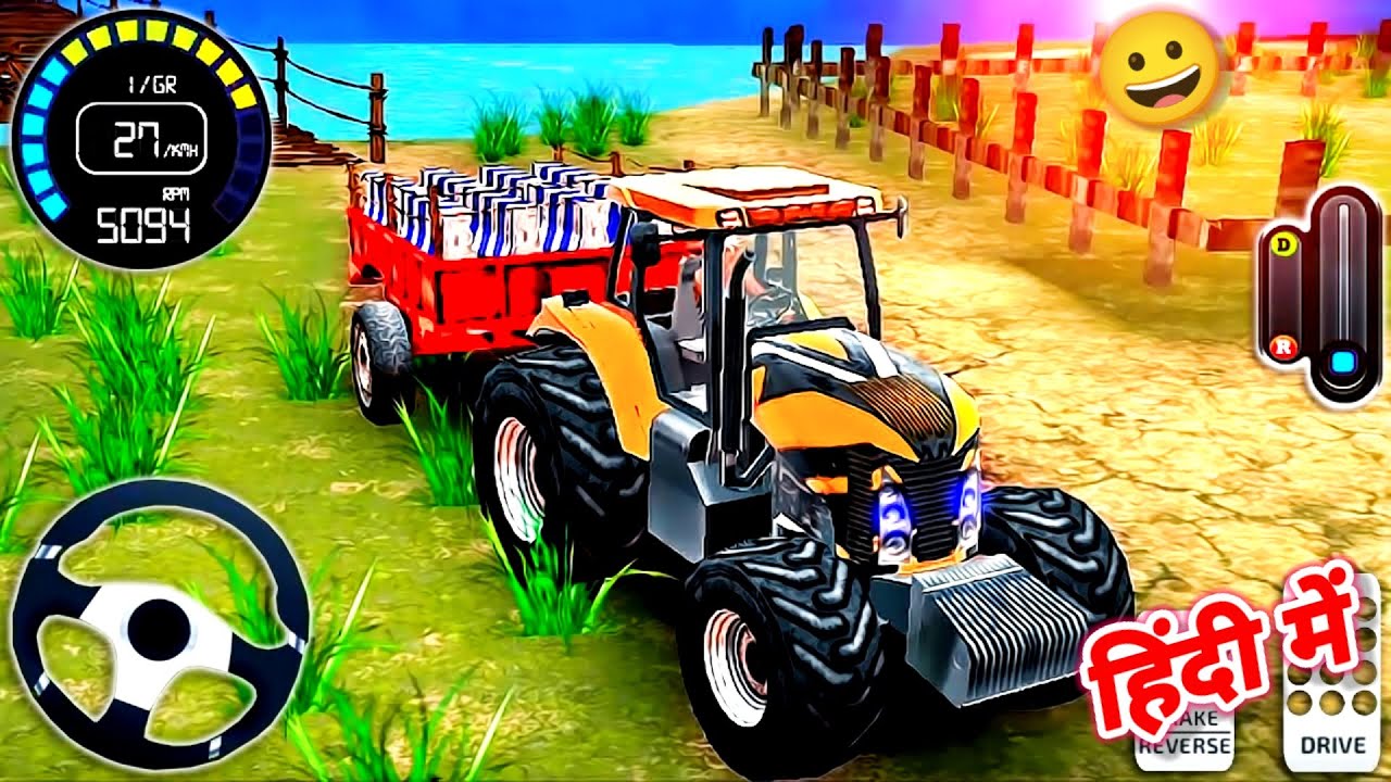 Realistic Indian Tractor Driving Simulator 3D - Indian Tractor Driving Game - Indian Tractor 3D Game