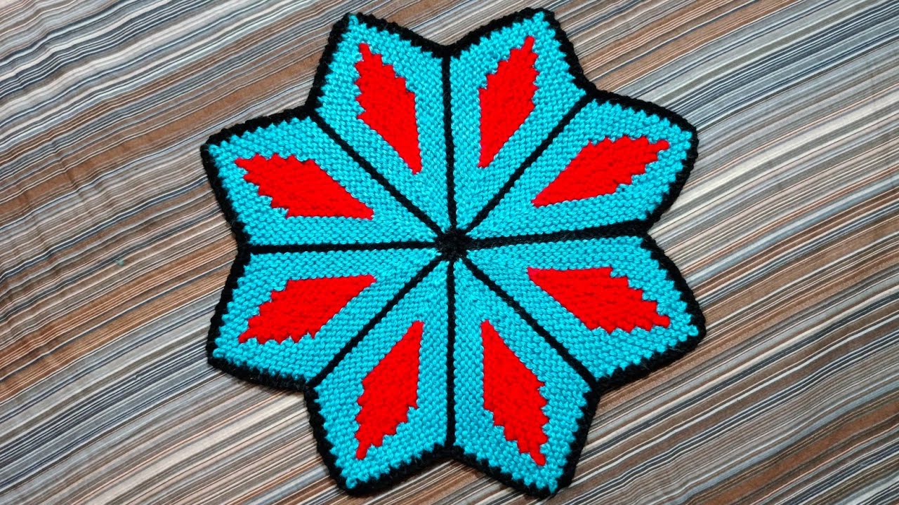 फिर से लाईं हूं स्टार ⭐ वाली गजब पायदान | Knitting Star Doormat #153