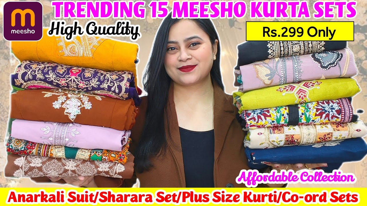 🤗Meesho Trending Best Selling Wedding Collection Starting Rs.299🤗 Anarkali Suit/Sharara Set #meesho 