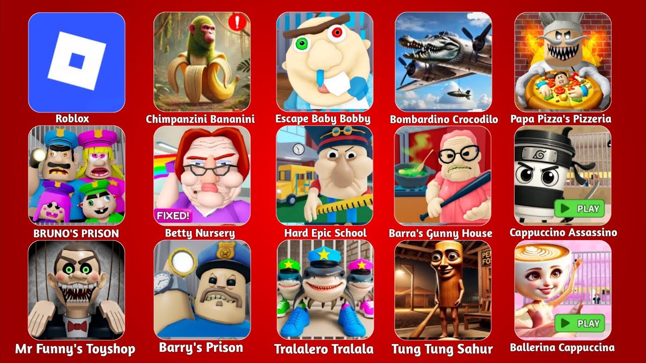 ROBLOX:ESCAPE THE CARNIVAL OF TERROR OBBY!,ESCAPE EVIL GRANDPA! (OBBY),BETTY'S NURSERY (OBBY)#roblox