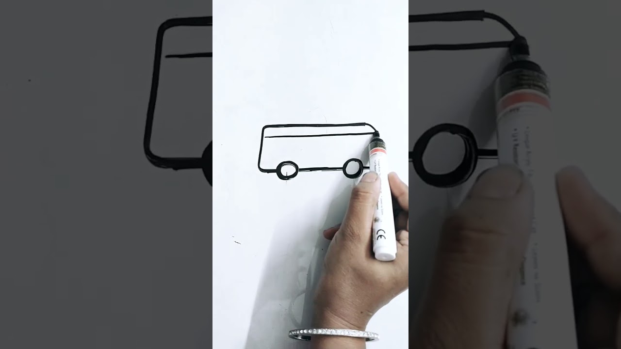How to draw B se Bus 🚌 #howtodraw #kidsdrawing #shorts @PalakEducationArts