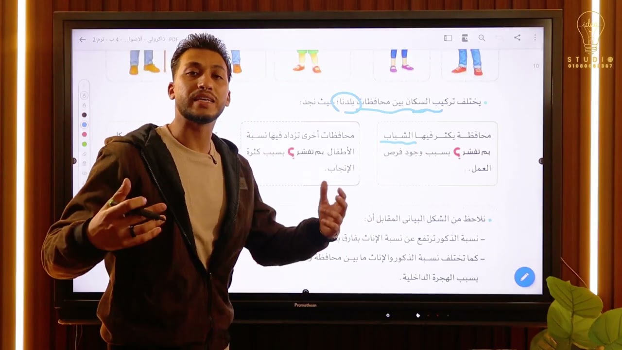 شرح الدرس الاول - للصف الرابع الابتدائي ( توزيع سكان بلدنا وخصائصهم ) الترم التاني مستر محمد سليمان 