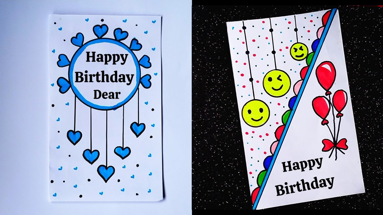 Happy Birthday Greeting card making/How to make card for Birthday/Easy & Beautiful Birthday Card