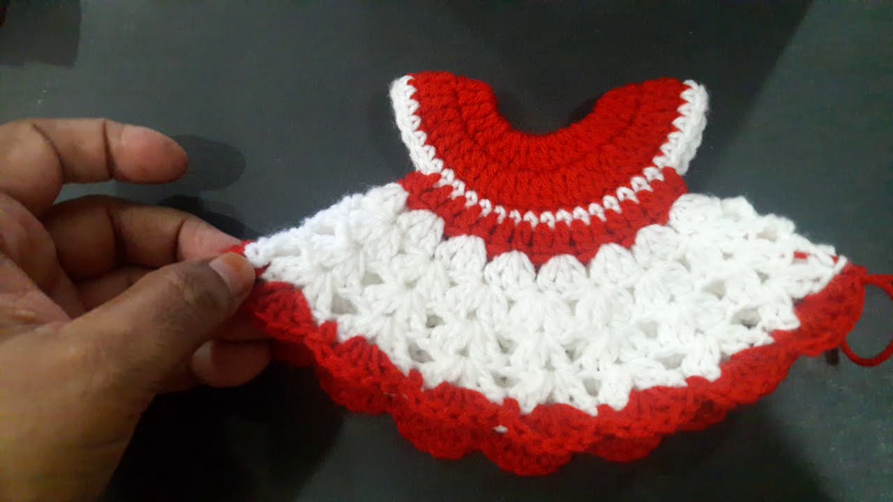 How to Crochet Tiny baby Dress in Tamil.