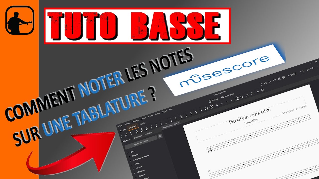 TUTO BASSE |°Comment noter les notes sur une Tablature avec MUSESCORE°|