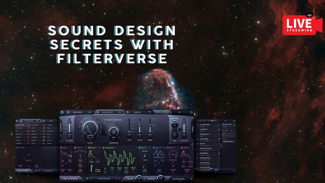 Master Sound Design in FILTERVERSE – Unreal Filter Tricks & Modulations (Live Session)