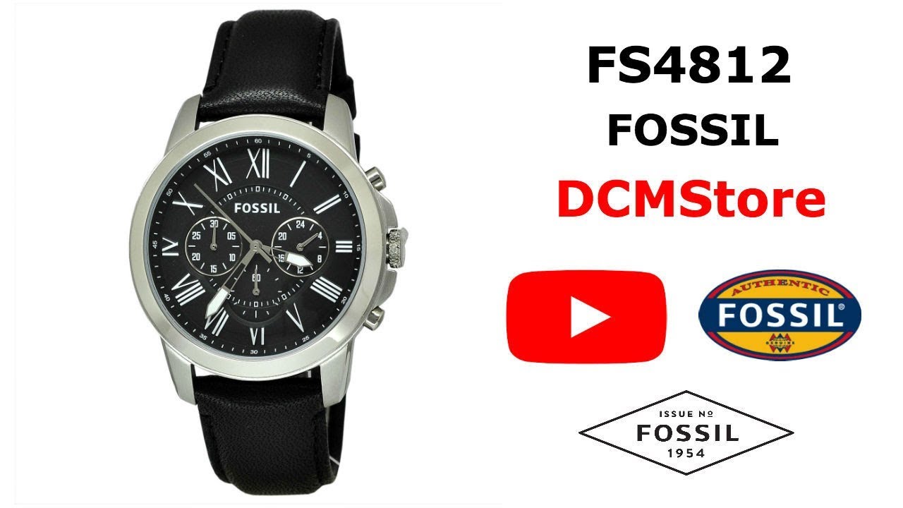 FS4812 Fossil Grant Black Dial Stainless