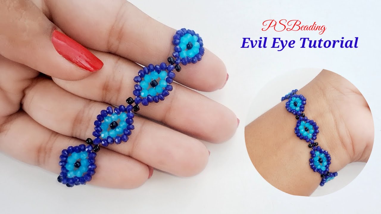 How To Make Evil Eye Bracelet || Evil Eye Bracelet  Making || PSBeading