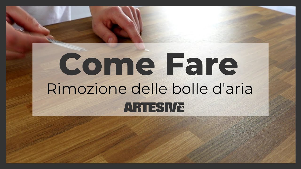 Come rimuovere eventuali bolle d'aria dopo l'applicazione della pellicola adesiva