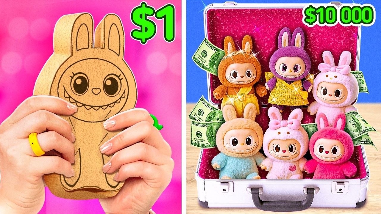 Rich And Poor Labubu DIY! *Gadgets And Free Crafts By Poor and Giga Rich Girls*
