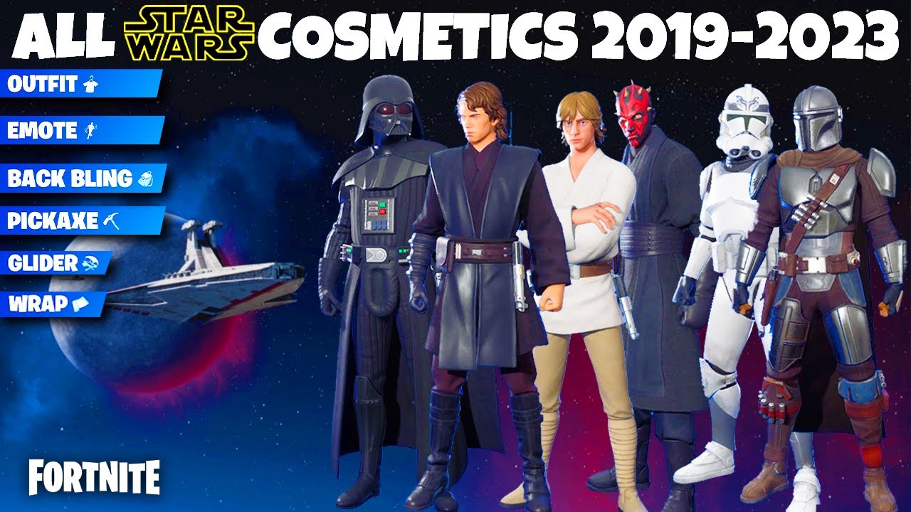 Fortnite All Star Wars Skins, Emotes, and Items Collection (2019 - 2023)