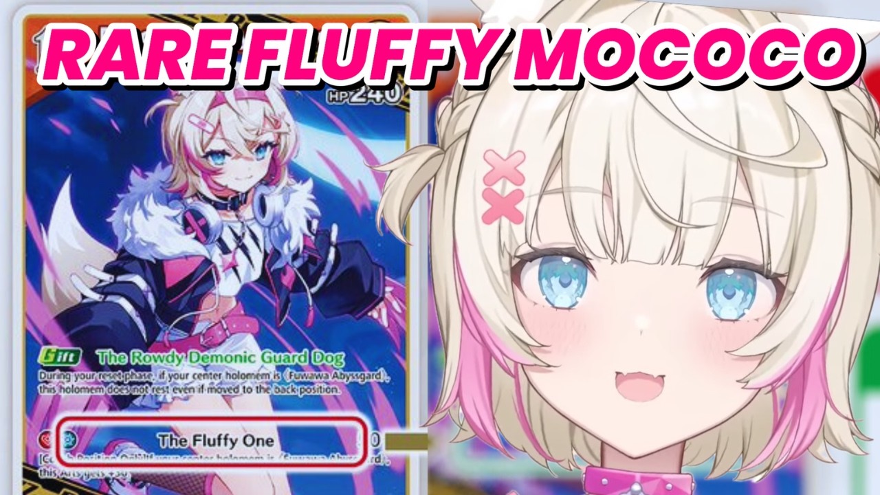 You can find rare Fluffy Mococo in Hololive TCG [Hololive/FuwaMoco]