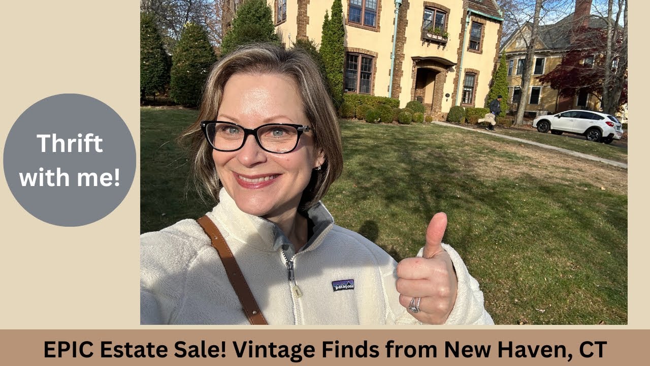 Thrifting an EPIC Estate Sale!  Vintage Finds from New Haven, CT!