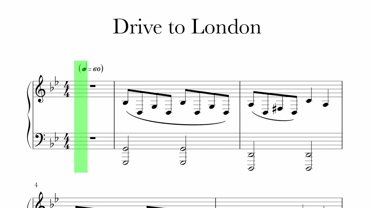 The Drive to London  - Cruella OST Sheet Music