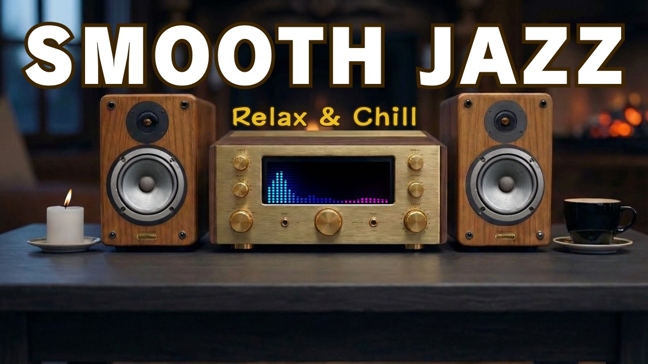 Smooth Jazz Relax & Chill ☕ Cozy Night Instrumental Music for Sleep & Study